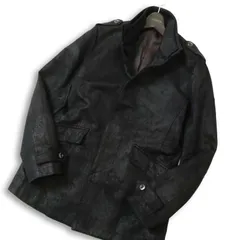 【00s★Y2K】ScoopMan スクープマン 秋冬 フェイク スウェード レザー★ スタンドカラー コート Sz.L メンズ 黒