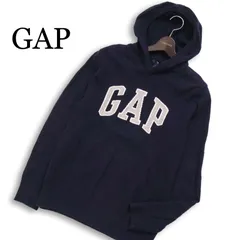 人気★ GAP ギャップ 秋冬 ロゴ★ ニット パーカー フーディー Sz.M メンズ 紺 ネイビー
