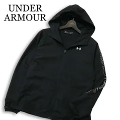 UNDER ARMOUR アンダーアーマー 裏起毛★ フーディー ジップ ブルゾン ジャケット パーカー Sz.LG メンズ 黒 トレーニング