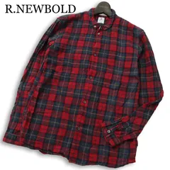 R.NEWBOLD ポールスミス 秋冬★ 長袖 ボタンダウン チェック ネル シャツ Sz.L メンズ