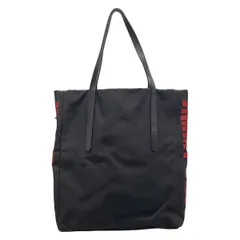 JIMMY CHOO(ジミーチュウ) トートバッグ ピムリコN/S 黒×レッド サイドロゴ/ホログラムシールあり レザー