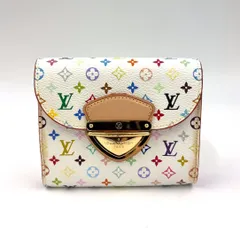 LOUIS VUITTON ポルトフォイユ コアラ モノグラムマルチカラー イニシャル入り レザー×PVC ピンク×ホワイト 三つ折り財布 ゴールド M58081
