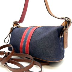 COACH コーチ ショルダーバッグ 肩掛け ネイビー デニム ハンプトン 