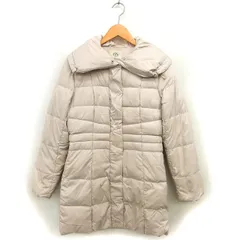 クリアインプレッション CLEAR IMPRESSION ダウン コート ミドル ビッグカラー 比翼仕立て ジップアップ 2 ベージュ /NT7