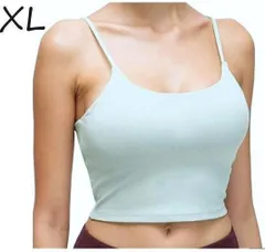ライトグリーンXLサイズ タンクトップ スポーツブラ トップス ヨガウェア