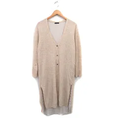 ケーティー キヨコ タカセ  K.T KIYOKO TAKASE カーディガン ロング 長袖 Vネック ウール シンプル 11 ベージュ /KT9