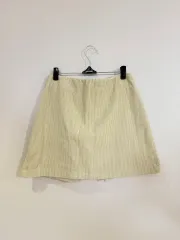 アイボリー コーデュロイ ミニスカート