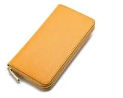超人気　レディース　メンズ　本革　レザー　長財布　黄色　イエロー