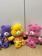 ケアベア クマのぬいぐるみ ピンク/イェロー/PURPLE パープル