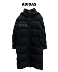 (M) アディダス ゴルフ グースダウン ロング ダウン ジャケット ブラック