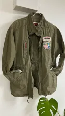 WHOLE HAUSS スマーフ パッチ カーキ マウンテンパーカー M