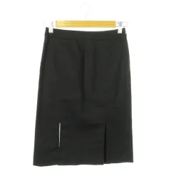 プロポーション ボディドレッシング PROPORTION BODY DRESSING スカート タイト ひざ丈 ストレッチ 前後スリット シンプル 3 黒 ブラック /AO19