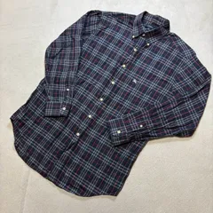 【訳ありセール】BURBERRY LONDON （バーバリー ロンドン） BURBERRY ロゴ刺繍 コットン100％ チェックシャツ ネルシャツ メンズMサイズ