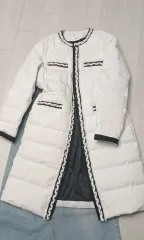 g studio 白 グース ダウンジャケット ロング丈