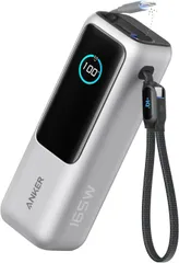 Anker Power Bank (25000mAh, Built-In & 巻取り式USB-Cケーブル)
