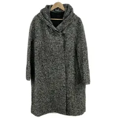 MOGA(モガ) コート サイズ13 L レディース美品  - 黒×白 長袖/ヘリンボーン/冬