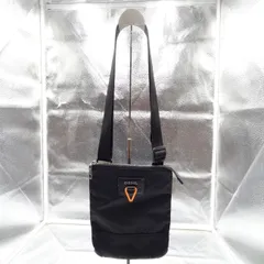 DIESEL ディーゼル ショルダーバッグ 黒 ナイロン オレンジ