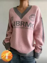 長袖 Vネック ニット セーター 販売 (2 color)(新品)