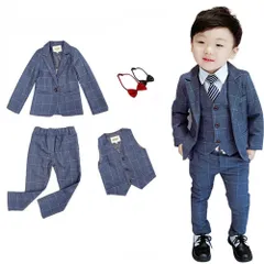 特価 男の子フォーマルスーツ キッズスーツ 子供服 スーツセット 4点セット ジャケット、ベスト、ズボン [ALICE] 、蝶ネクタイ おしゃれ かっこいい 入学式 七五三 卒業式 90-170cm