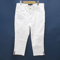 トミーヒルフィガー TOMMY HILFIGER TRIBECA デニムパンツ ジーンズ ジップフライ 12 白系 ホワイト ストレッチ 刺繍