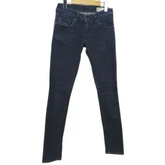 ディーゼル DIESEL スキニージーンズ 25 紺系 ネイビー ローライズ スリム ストレッチ