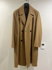 MAMAGARI ダウン ダブルコート キャメル 48