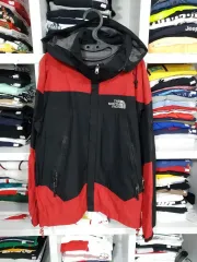 THE NORTH FACE ザノースフェイス レッド/ブラック ウィンドブレーカー フード ジャケット