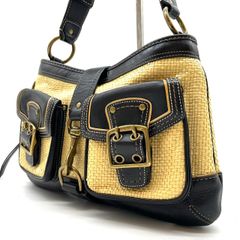 ✨美品✨COACH レガシー ホーボー ストロー ワンショルダーバッグ 
