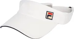 フィラ FILA テニス サンバイザー メンズ 男性 大人 帽子 キャップ アクセサリー ヘッドウェア ロゴ ワンポイント UVカット 日除け 日差し 熱中症対策 紫外線 屋外競技 部活  EM0107 01Z ホワイト