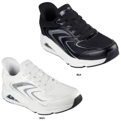 スケッチャーズ SKECHERS トレスエア ウノ ビジョンエアリーメンズ TRES-AIR UNO-VISIO ハンズフリー スリップインズ スニーカー 靴 シューズ クッション性 スリッポン  183083 WGY ホワイト