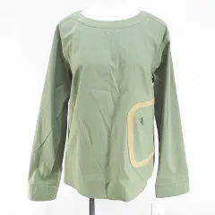 ヴィカポタ VICA POTA 長袖 カットソー ブラウス 40 緑系 グリーン ポケット タグ付