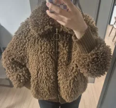 ZARA ザラ ブラウン フリース ショート ジャケット