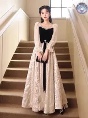 新品 未使用 レディース ウェディングドレス フォーマルドレス パーティードレス ロングドレス  エレガントな刺繍パーティー用お姫様スタイル