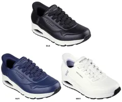 スケッチャーズ SKECHERS ウノ イージー エア メンズ UNO-EASY-AIR ハンズフリー スリップインズ スニーカー 靴 シューズ ノーマル幅 クッション性 スリッポン くつ  183005 NVY ネイビー
