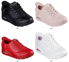 スケッチャーズ SKECHERS ウノ イージー エア レディース UNO-EASY-AIR ハンズフリー スリップインズ スニーカー 靴 シューズ ノーマル幅 クッション性 スリッポン  177112 BBK ブラック