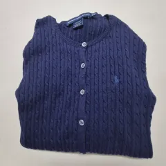 ポロラルフローレン スポーツ ネイビー ケーブル編み カーディガン