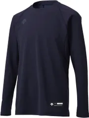 デサント DESCENTE ジュニア丸首長袖アンダーシャツ Tシャツ 長そで 子供 子ども 少年野球 学童 軽量 吸汗 速乾 フィット感 ストレッチ ベースボール 部活 練習 新入部員  JSTD771 DNVY Dネイビー