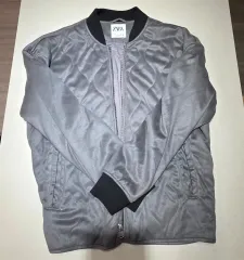 ザラ キルティング ブルゾン ジャケット グレー