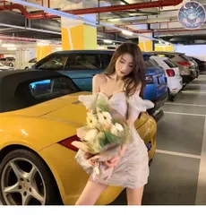 新品 未使用 レディース ウェディングドレス フォーマルドレス パーティードレス キラキラシャイニー ミニドレス　パーティーワンピース　オフショルダー可能