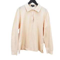 バーバリーゴルフ BURBERRY GOLF 長袖 シャツ ポロシャツ Lピンク系 刺繍 無地 