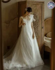 新品 未使用 レディース ウェディングドレス フォーマルドレス パーティードレス 純白ウェディングドレス  マタニティ対応でガーデンウェディングやお色直しに！