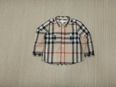 (2Y) バーバリー キッズ ビッグチェック 長袖 シャツ 正規品