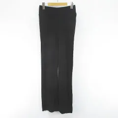 ラクラス ロング丈 ニットパンツ 38 黒系 ブラック 毛 ウール 無地 タグ付