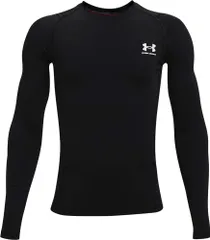 アンダーアーマー UNDER ARMOUR UAヒートギアアーマー ロングスリーブ シャツ キッズ 長袖 トップス ベースレイヤー アンダーシャツ 抗菌 通気性 ストレッチ トレーニング ジュニア 子供 あんだーあーまー  13 001 BLACK/WHITE
