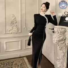 新品 未使用 レディース ウェディングドレス フォーマルドレス パーティードレス 高貴デザイン　レース襟＆パール タイトドレス パイピング入り