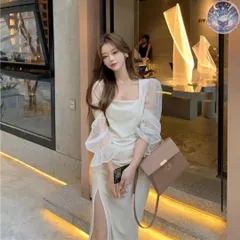 新品 未使用 レディース ウェディングドレス フォーマルドレス パーティードレス シンプルなワンピース ひざ丈 チュール袖 デート/パーティー 