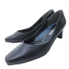 ブランコワール Balancoire パンプス シューズ ヒール サポートインソール レザー 黒 ブラック 4E 23cm