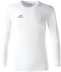 フィンタ FINTA サッカー JRストレッチL/Sクルーネックアンダーシャツ インナーウェア 長袖 子ども キッズ ロングスリーブ 着替え 丸首 学生 社会人 部活動 クラブ活動 サークル  FT5998 0100 ホワイト