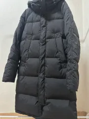 TATE ブラック グースダウン ロング丈ダウンジャケット