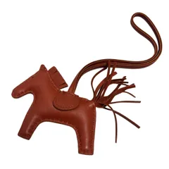 HERMES(エルメス) キーホルダー(チャーム)美品  ロデオチャームPM ブラウン